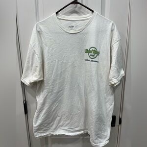 Hard Rock Cafe Cream Tee with Green Logo Nassau Bahama